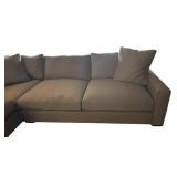 Room & Board Charcoal Sectional Sofa with Coordinating Ottoman
