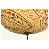 LL - Vintage Fortuny Parasol Silk Chandelier