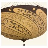 LL - Vintage Fortuny Parasol Silk Chandelier