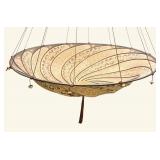 LL - Vintage Fortuny Parasol Silk Chandelier