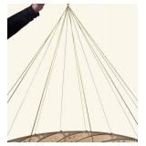 LL - Vintage Fortuny Parasol Silk Chandelier