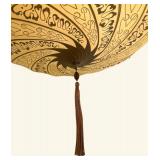 LL - Vintage Fortuny Parasol Silk Chandelier