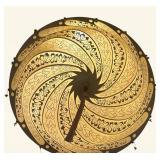 LL - Vintage Fortuny Parasol Silk Chandelier