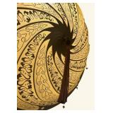 LL - Vintage Fortuny Parasol Silk Chandelier