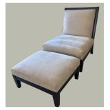 MB - McCreary Modern Armless Lounge Chair with Ottoman