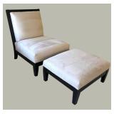 MB - McCreary Modern Armless Lounge Chair with Ottoman