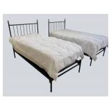 UL - Two Room and Board Twin Black Metal Bed Frames