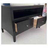 UL - Accent Table with Open Display Shelf and Drawers with Expresso Finish
