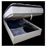 UL -Full-Size Lift Top Hydraulic Storage Bed Platform with Bedding