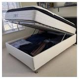 UL -Full-Size Lift Top Hydraulic Storage Bed Platform with Bedding