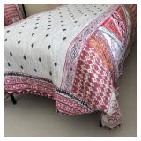 UL - Two Twin Anthropology Quilt Sets- Boho Patchwork Border & Accent Pillows