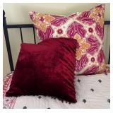 UL - Two Twin Anthropology Quilt Sets- Boho Patchwork Border & Accent Pillows
