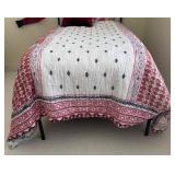 UL - Two Twin Anthropology Quilt Sets- Boho Patchwork Border & Accent Pillows