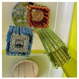 Crystal Bead Chandelier - 32 in Long, Multi-Color Pendant Lights