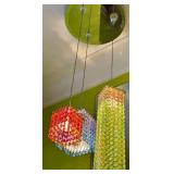 Crystal Bead Chandelier - 32 in Long, Multi-Color Pendant Lights