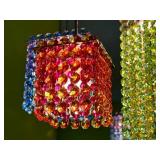 Crystal Bead Chandelier - 32 in Long, Multi-Color Pendant Lights