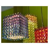 Crystal Bead Chandelier - 32 in Long, Multi-Color Pendant Lights