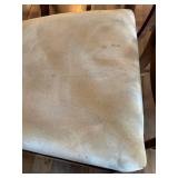 Wooden Dining Chairs - Set of 10 - Beige Micro Fiber Upholstery