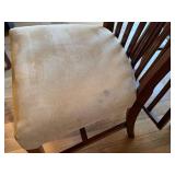 Wooden Dining Chairs - Set of 10 - Beige Micro Fiber Upholstery