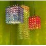 Crystal Bead Chandelier - 32 in Long, Multi-Color Pendant Lights