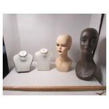 Vintage Mannequin Heads and Display Busts