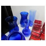 Blue and Red Vases/Planters