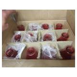 Red and Clear Glass Vases