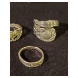 5 Sterling Silver Rings Size 5 & 6