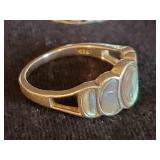 5 Antique Sterling Silver Rings
