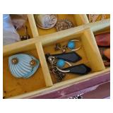 Jewelry Box with lots of Vintage Costume Jewelry
