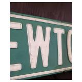 Beautiful Newton Ave. N Mid Century Embossed Street Sign