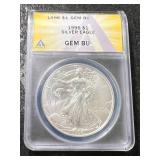 1996 AMERICAN SILVER EAGLE ANACS GEM BU