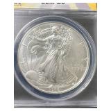 1996 AMERICAN SILVER EAGLE ANACS GEM BU