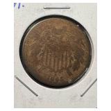 1864 LM US 2 CENT PIECE