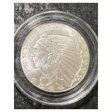 HALF TROY OZ .999 FINE SILVER INDIAN ROUND IN AIRTITE