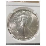 1986 AMERICAN SILVER EAGLE NGC MS69