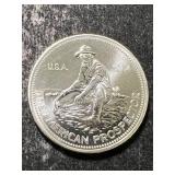 1984 ENGELHARD PROSPECTOR 1 TROY OZ .999 FINE SILVER