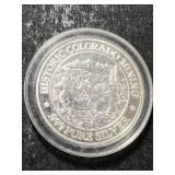 .6 TROY OZ .999 FINE SILVER COLORADO MINING ROUND IN AIRTITE
