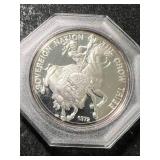 1 TROY OZ .999 FINE SILVER SOVEREIGN NATION ROUND IN CASE