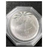 1 TROY OZ .999 FINE SILVER SOVEREIGN NATION ROUND IN CASE