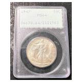 1947 US WALKING LIBERTY HALF DOLLAR PCGS MS64