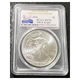 2016 AMERICAN SILVER EAGLE PCGS MS70