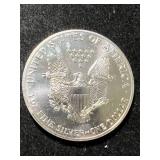 1989 AMERICAN SILVER EAGLE 1 TROY OZ .999 FINE SILVER