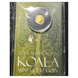 2013 AUSTRALIAN KOALA HALF GRAM .9999 PURE GOLD