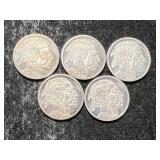 .5 TROY OZ TOTAL .999 FINE SILVER FRACTIONAL ROUNDS