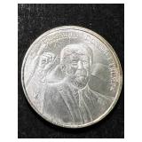 1 TROY OZ .999 FINE SILVER DONALD TRUMP ROUND