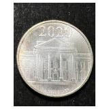 1 TROY OZ .999 FINE SILVER DONALD TRUMP ROUND