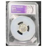 1944-D US MERCURY DIME SLABBED UNC