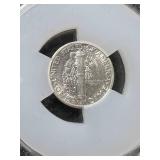 1944-D US MERCURY DIME SLABBED UNC