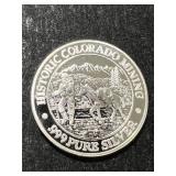 .6 TROY OZ .999 FINE SILVER COLORADO MINING ROUND